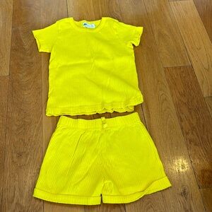 Monica + Andy 4T Ribbed Tee and Short Set